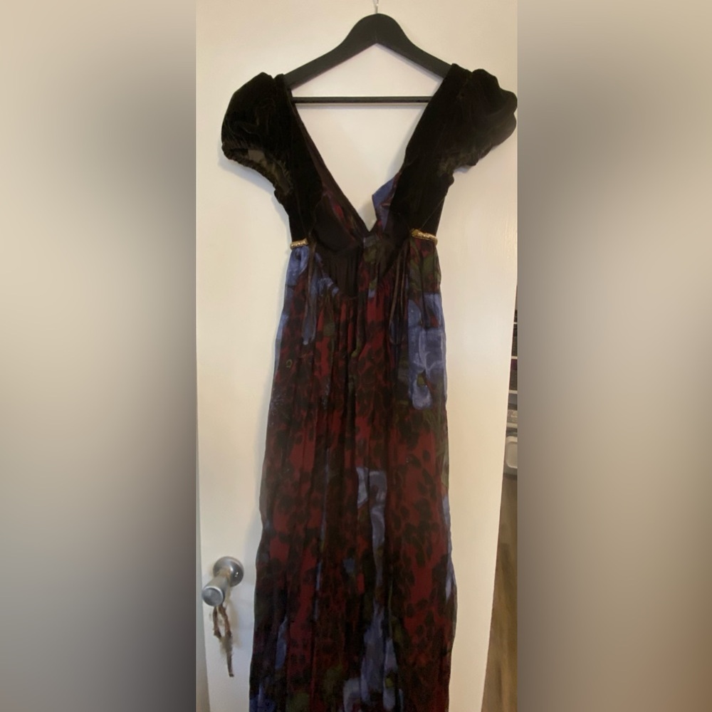Free People Black and Blue Floral Maxi Dress - Picture 5 of 9